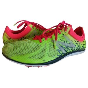 New Balance LD5000v4 Long Distance Women's Running Spikes Neon Yellow Pink Sz 10